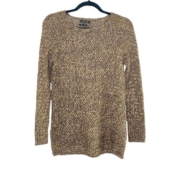 MASSIMO DUTTI Made in Italy Tan Oversized Chunky Knit Mohair Sweater US Medium - Picture 2 of 10